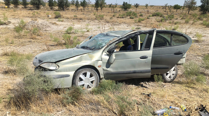 Konya’da otomobil takla attı: 7 yaralı