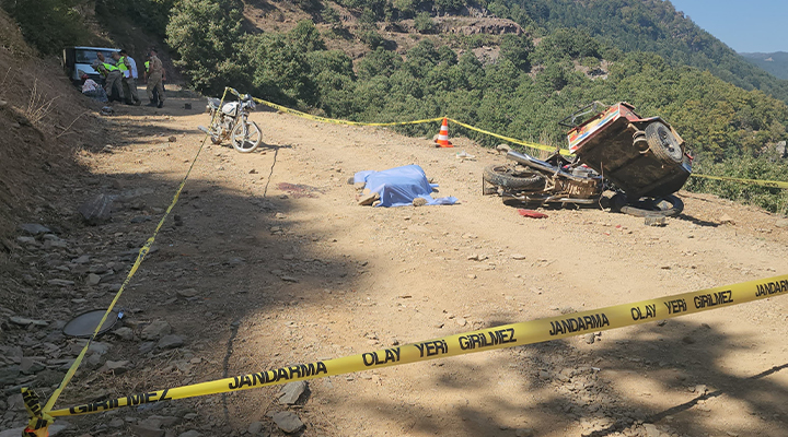 Yayla yolunda feci kaza: 1 ölü, 1 yaralı