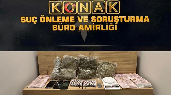 İzmir’de torbacıların zula olarak kullandığı eve baskın; 2 tutuklama