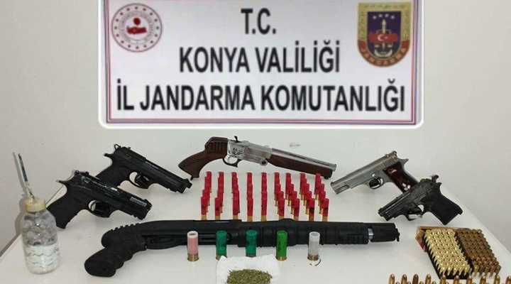 Konya’da silah kaçakçılarına operasyon: 1 gözaltı