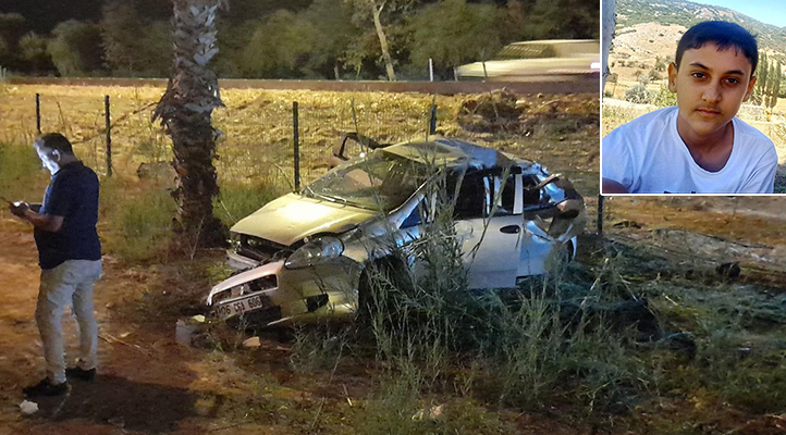 Otomobil, şarampole savruldu; 14 yaşındaki Yunus öldü, anne, baba ve kardeşi yaralandı