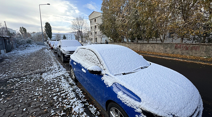 Ardahan’da kar yağışı etkili oldu