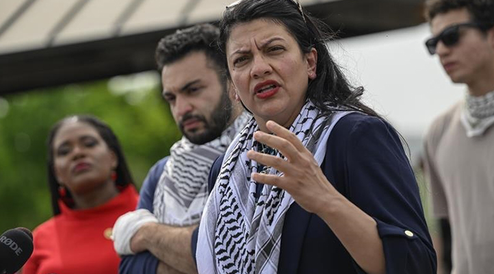Filistin kökenli ABD Kongre Üyesi Tlaib, katıldığı seçim çalışmasında Harris’e destek istemedi