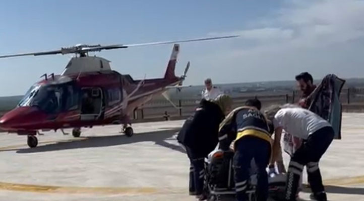 Kulu’da kalp krizi geçiren hasta için helikopter ambulans havalandı