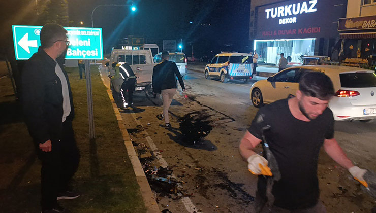 Alkollü sürücü kırmızı ışıkta bekleyen araçlara çarptı: 2 yaralı