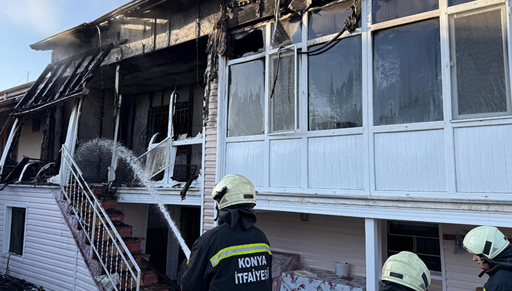 Konya’da eski eş dehşeti: Darbedip evi yaktı