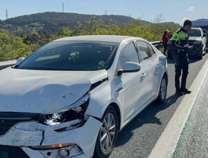 Kuzey Marmara Otoyolu’nda zincirleme trafik kazasında 8 araçta hasar oluştu