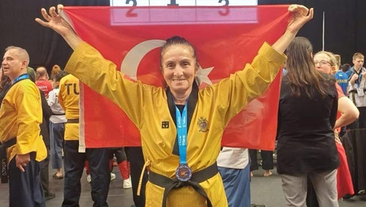 Ordulu 74 yaşındaki milli tekvandocu Avrupa Poomsae Şampiyonası’nda üçüncü oldu