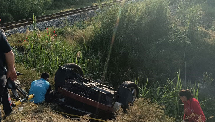 Takla atıp su tahliye kanalına uçtu