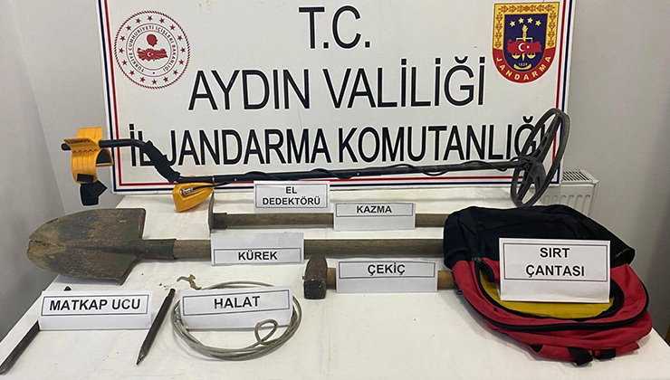 Aydın’da SİT alanında kaçak tarihi eser kazısına 3 gözaltı