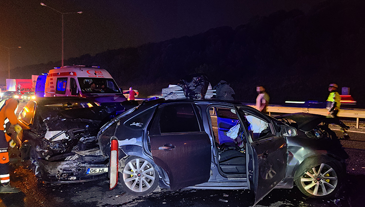 Beykoz TEM Otoyolu’nda zincirleme kaza: 7 yaralı
