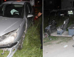 Beyşehir’de elektrikli golf aracı ile otomobil çarpıştı: 3 yaralı