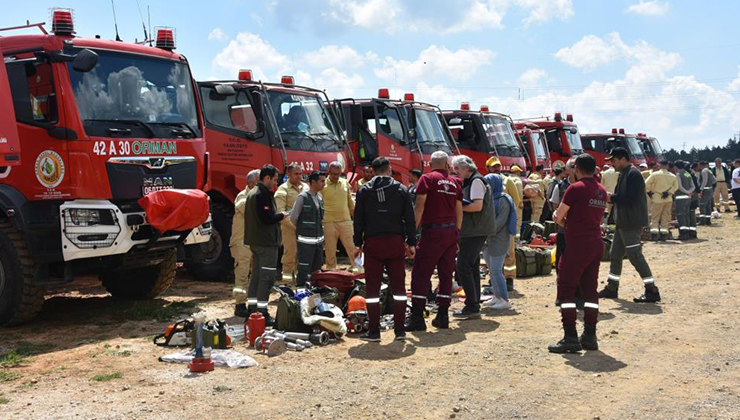Beyşehir’de orman yangınlarına karşı eğitimler sürüyor