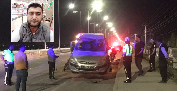 Ereğli’de refüjdeki aydınlatma direğine çarpan otomobilden fırlayan yolcu öldü