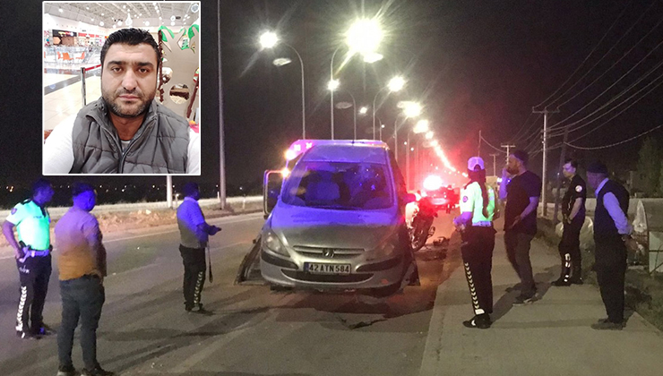 Ereğli’de refüjdeki aydınlatma direğine çarpan otomobilden fırlayan yolcu öldü