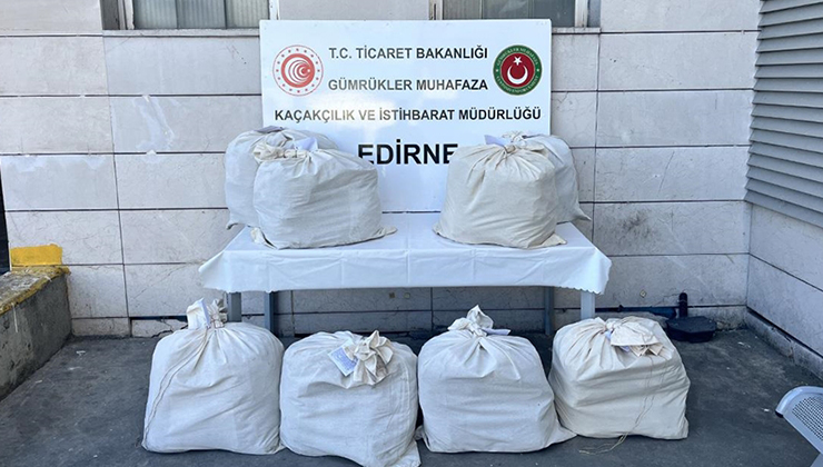 Kapıkule’de X-ray taraması yapılan otobüste 87 kilo 752 gram uyuşturucu ele geçirildi