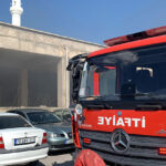 Karaman’da cami otoparkında yangın