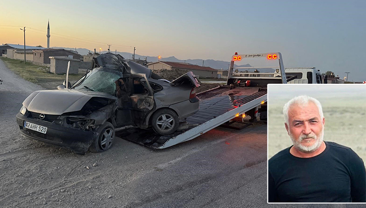 Karapınar’da direğe çarpan otomobilin sürücüsü hayatını kaybetti