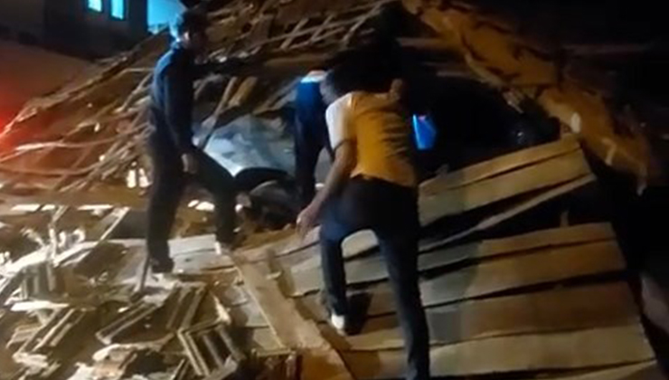 Kocaeli’de virajı alamayan otomobil samanlığa girdi; 1 yaralı