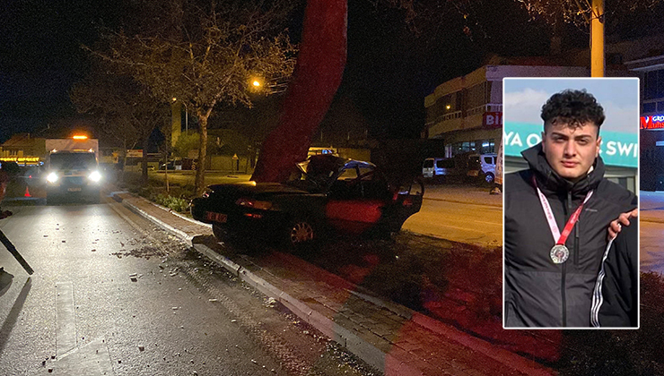 Konya’da ağaca çarpan otomobilin sürücüsünden acı haber
