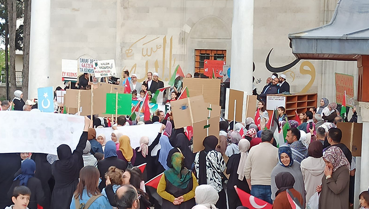 Konya’da Filistin’e destek yürüyüşü düzenlendi
