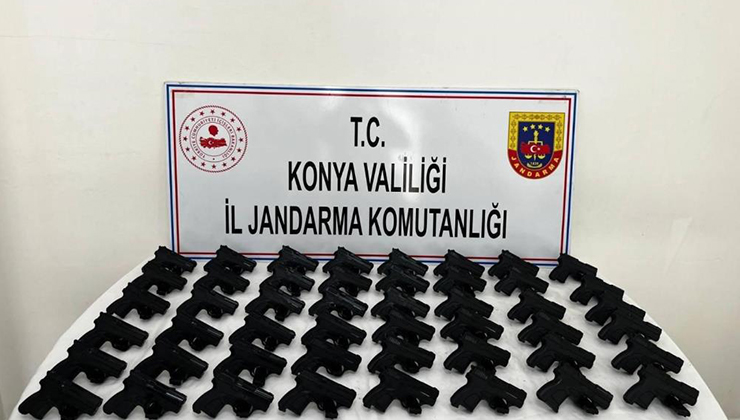 Konya’da 48 adet ruhsatsız tabanca ele geçirildi