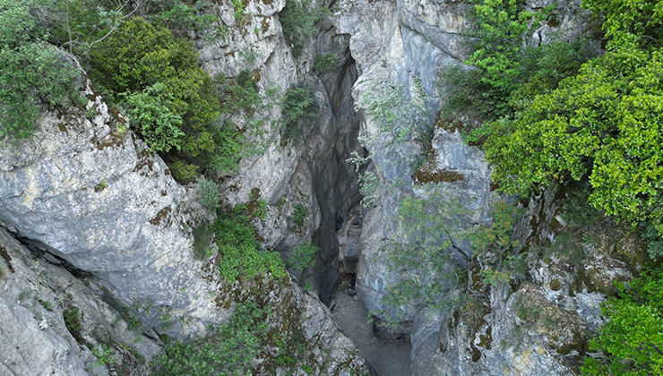 Manisa’da ‘saklı kanyon’ kurudu