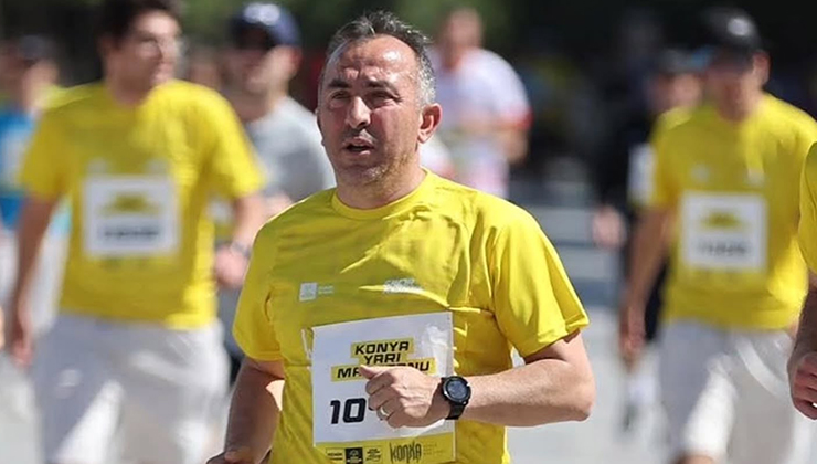 Recep Uçar, maratonda terledi