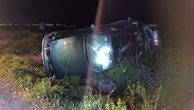 Takla atan araçta 27 yaşındaki genç hayatını kaybetti