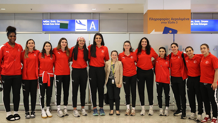 A Milli Kadın Basketbol Takımı, Avrupa Şampiyonası için Atina’ya geldi