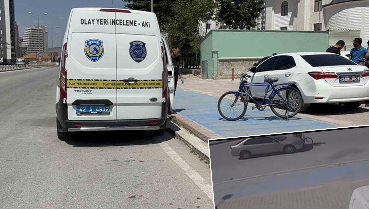 Bisiklet sürücüsünün hayatını kaybettiği kaza kamerada