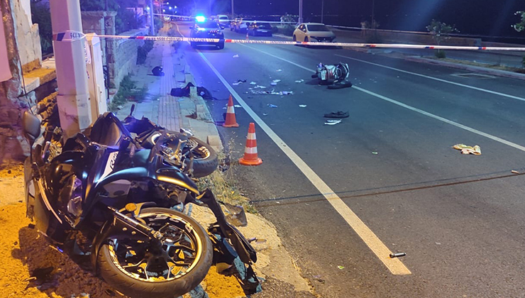 Bodrum’da aynı istikamete giden iki motosiklet çarpıştı: 2 ölü