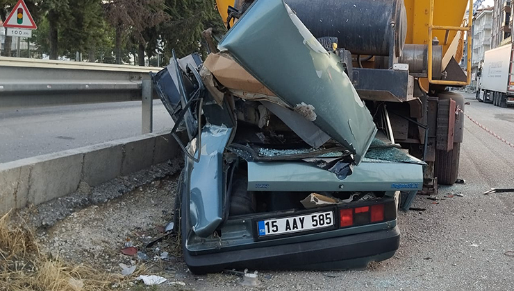 Burdur’da kaza; 1 ölü, 1 yaralı