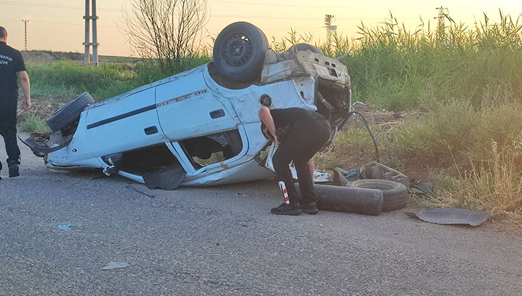 Diyarbakır’da otomobil devrildi: 1 ölü, 4 yaralı