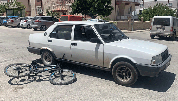 Karaman’da otomobille çarpışan bisiklet sürücüsü yaralandı