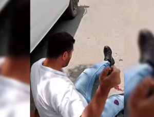 Kendisini rahatsız eden kişiyi ayaklarından vuran kadın, o anları kayıt altına aldı