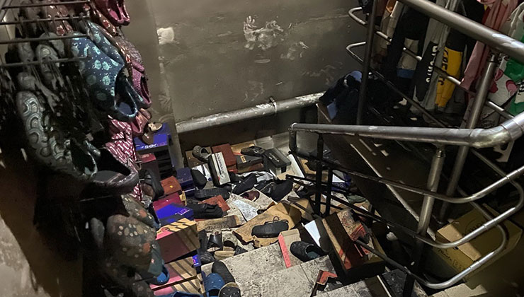 Konya’da iş yerinin bodrumunda yangın