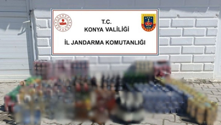 Konya’da jandarmadan izinsiz alkollü içecek satışına darbe
