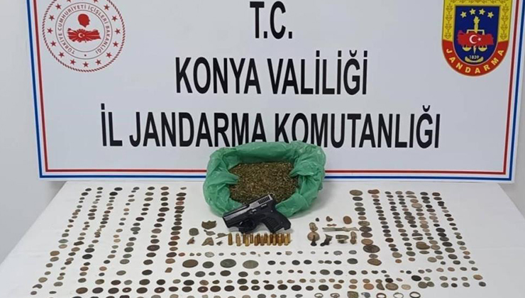 Konya’da jandarmadan tarihi eser operasyonu