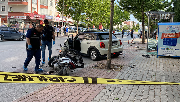 Konya’da otomobilin çarptığı motokurye hayatını kaybetti