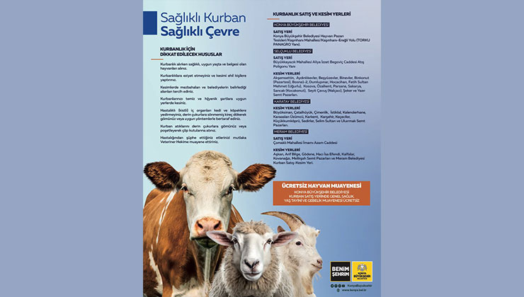 Konyalı’nın kurban keseceği yerler açıklandı