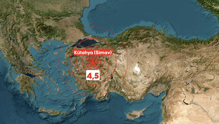 Kütahya’da 4,5 büyüklüğünde deprem