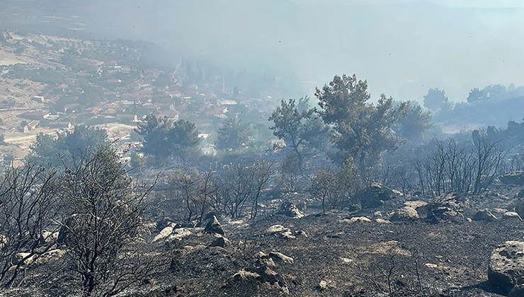 Manisa’nın Kırkağaç ilçesindeki orman yangını kontrol altına alındı