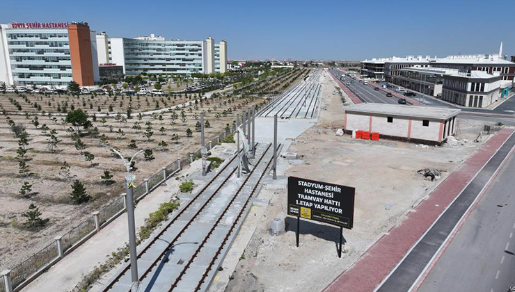 Şehir Hastanesi-Yeni Sanayi Tramvay Hattının yüzde 30’luk kısmı tamamlandı