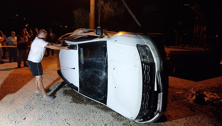 Sulama kanalına düşen cipteki sürücü ile akrabası öldü
