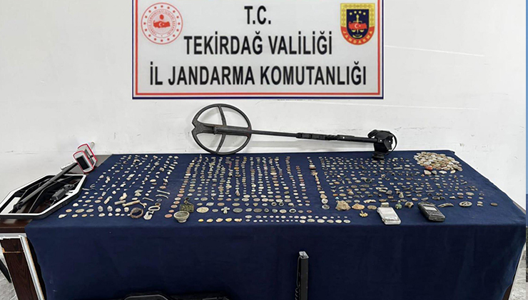 Tekirdağ’da bin 14 tarihi sikke ve obje ele geçirildi