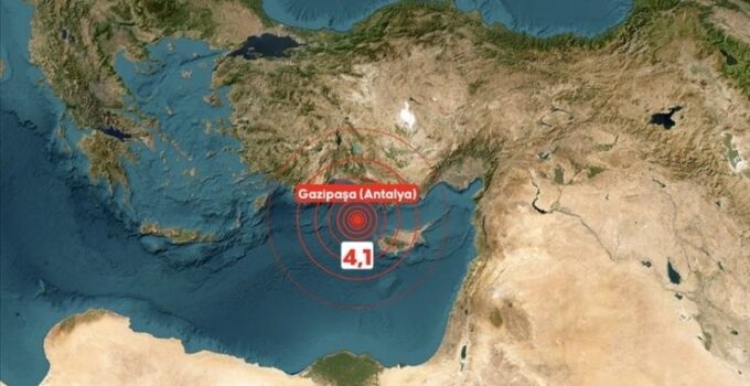 Akdeniz’de 4,1 büyüklüğünde deprem