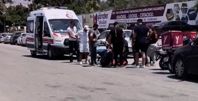 Hatay’da motosikletli kurye kaza yaptı: 1 yaralı
