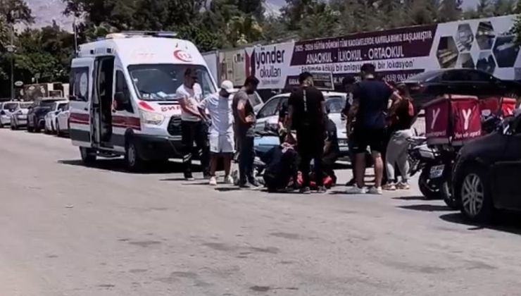 Hatay’da motosikletli kurye kaza yaptı: 1 yaralı
