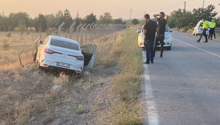 Konya’da otomobil şarampole indi: 2 yaralı